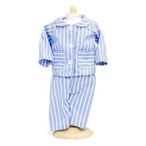 Mini Mommy dukketøj -  Blå og hvid stribet nattøj - 42-46 cm.