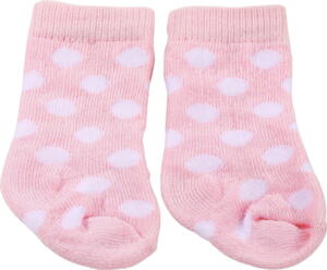 Götz dukketøj  - Pink sokker med hvide prikker  42 - 50 cm.