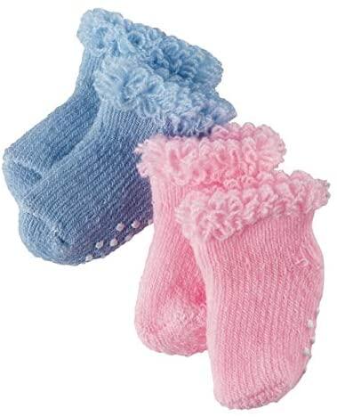 Götz dukketøj - 2 par sokker, lyseblå og rosa  45-50 cm.