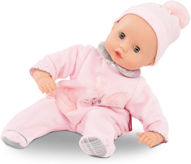 Götz - Muffin babydukke uden hår, lys rosa dragt, med fine detaljer og motiv - 33 cm. + 2 år