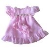 Mini Mommy kjole  lys pink med blomsterkant og hårbånd - 33-37 cm