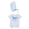 Asi babydukke med blød krop, Koke,  i blåt tøj med sovepose 36 cm. + 3 år