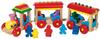 Goki trælegetøj - Bornholm Tog, 3 farverige  vogne og figurer, 13 dele  + 3 år