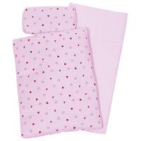 Goki sengetøj i pink med prikker - pude, dyne og madras + 3 år