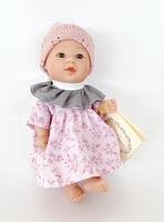 Carmen Gonzalez babydukker - minidukke i blomstret kjole med hue 21 cm.  + 2 år
